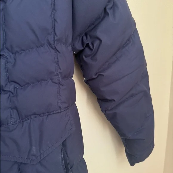 L.L.Bean Women’s DownTek Thigh Length Puffer Coat Size Small Navy Winter Jacket